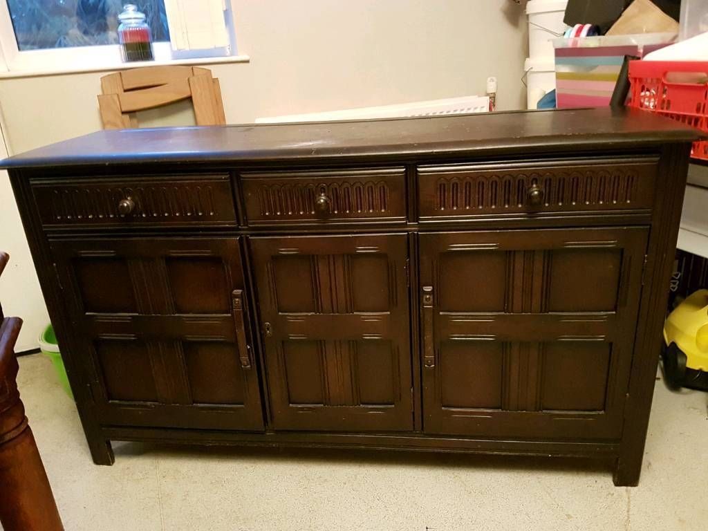 Solid Oak Jacobean Revival Priory Sideboard Buffet | In Pertaining To Jacobean Sideboards Buffets (View 15 of 15)