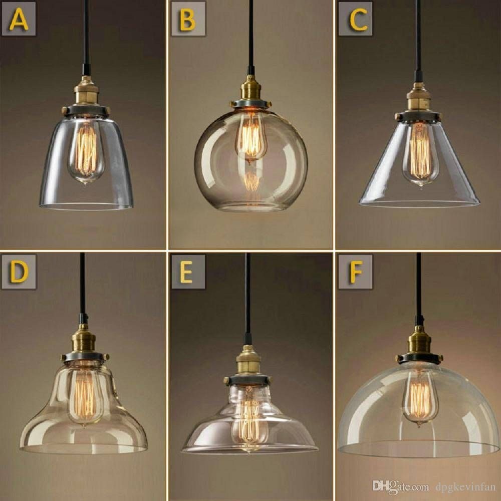 Vintage Chandelier Diy Led Glass Pendant Light Pendant Edison Lamp Intended For Glass Pendant Lights With Edison Bulbs (Photo 1 of 15)