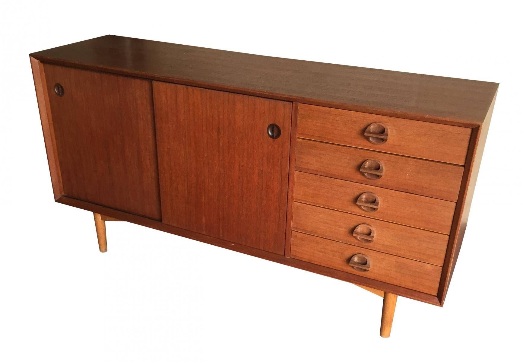 Vintage Sideboard With Sliding Doors, 1960s For Sale At Pamono With Regard To Vintage Sideboards (View 1 of 15)