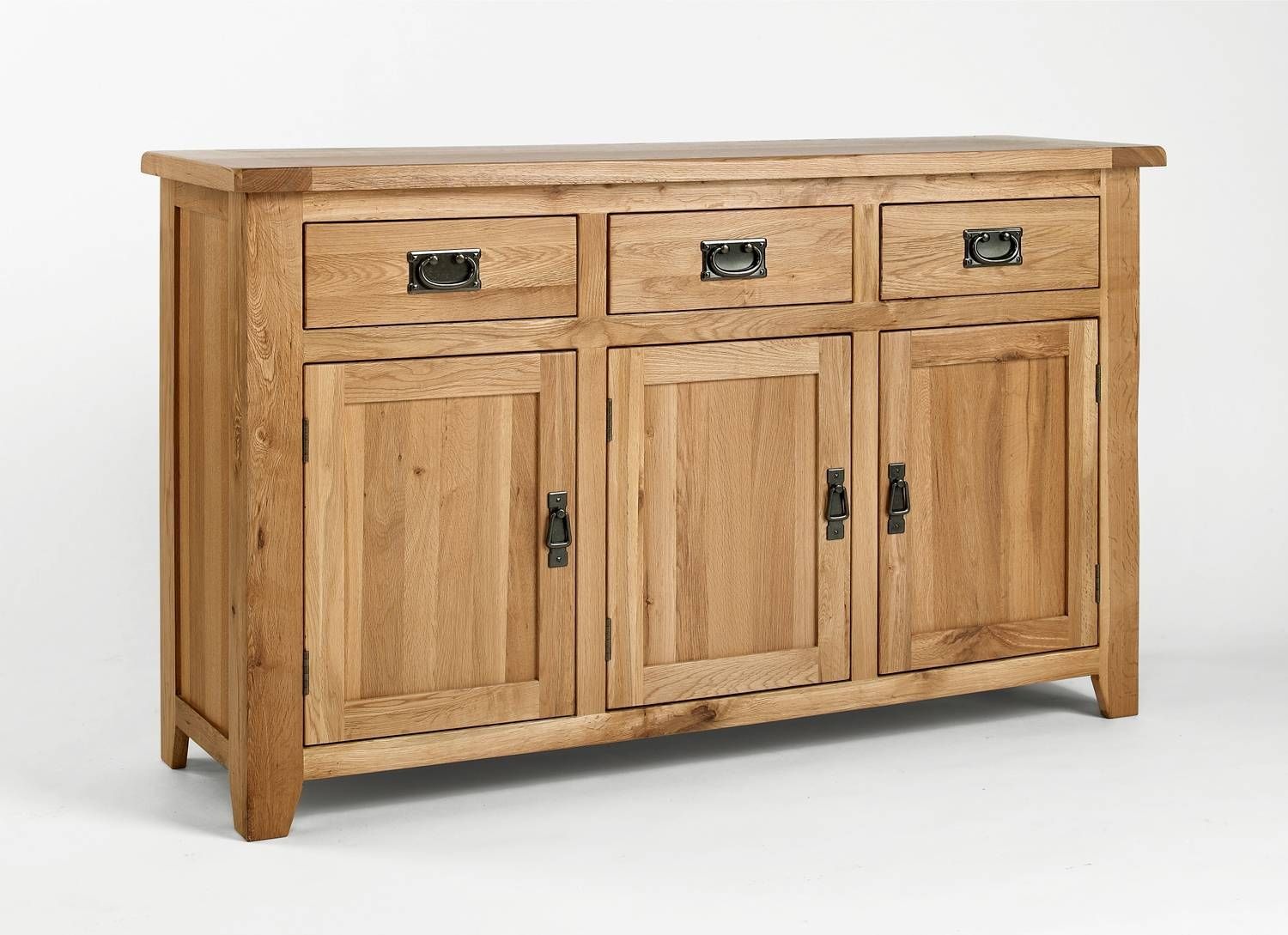 Westbury Reclaimed Oak Sideboard With 3 Doors. Free Delivery For Reclaimed Sideboards (Photo 8 of 15)