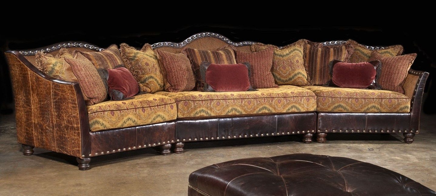 01 Western Furniture. Custom Sectional Sofa, Chairs, Hair Hide Ottoman For High End Sectional Sofas (Photo 8 of 10)