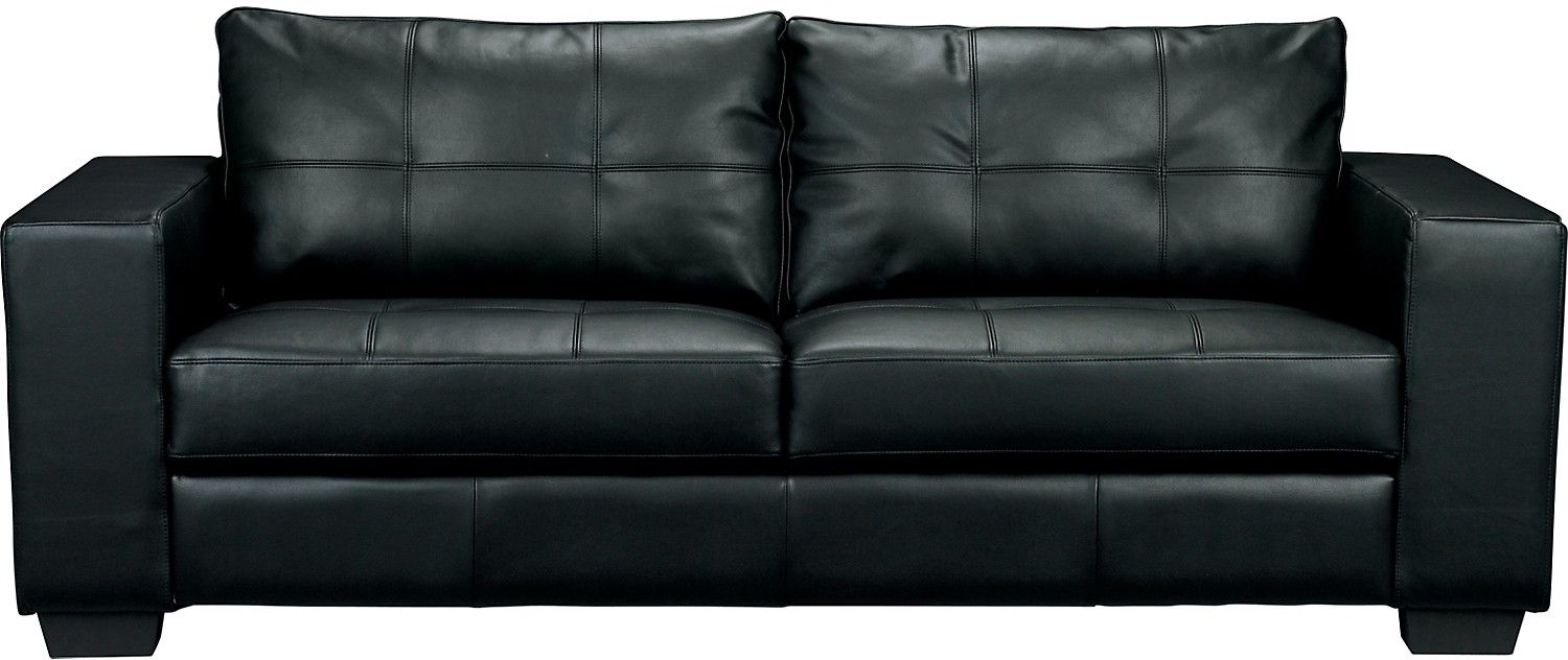 $550 Costa Black Bonded Leather Sofa | The Brick | Design Pertaining To The Brick Leather Sofas (Photo 1 of 10)