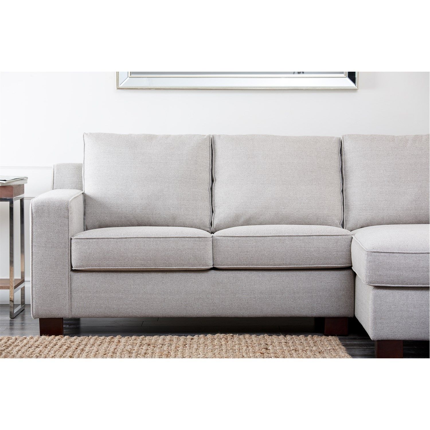 Abbyson Living Rl 1321 Gry Regina Grey Fabric Sectional Sofa Within Regina Sectional Sofas (Photo 1 of 10)