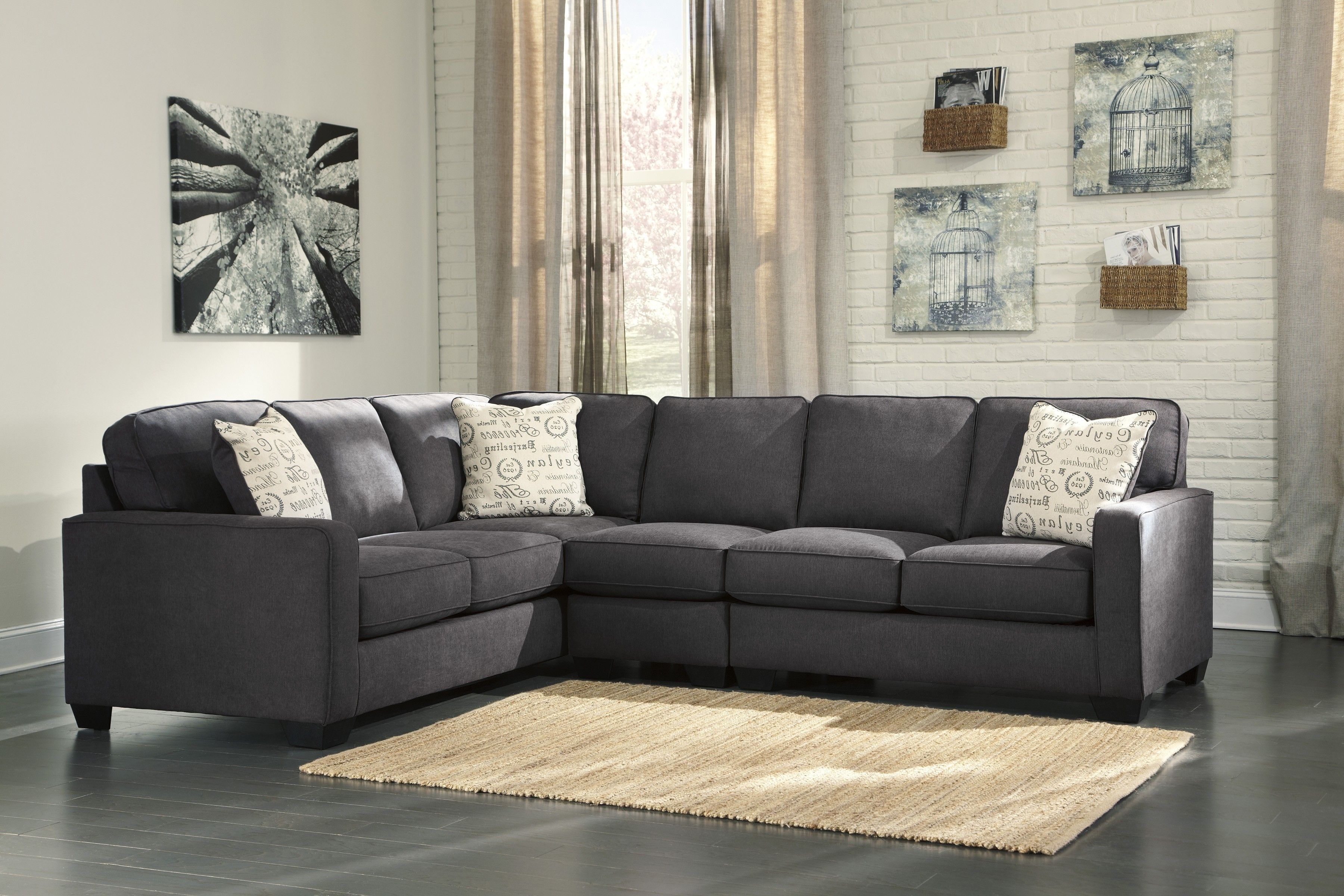 Alenya Charcoal 3 Piece Sectional Sofa For $770.00 – Furnitureusa In Elk Grove Ca Sectional Sofas (Photo 5 of 10)