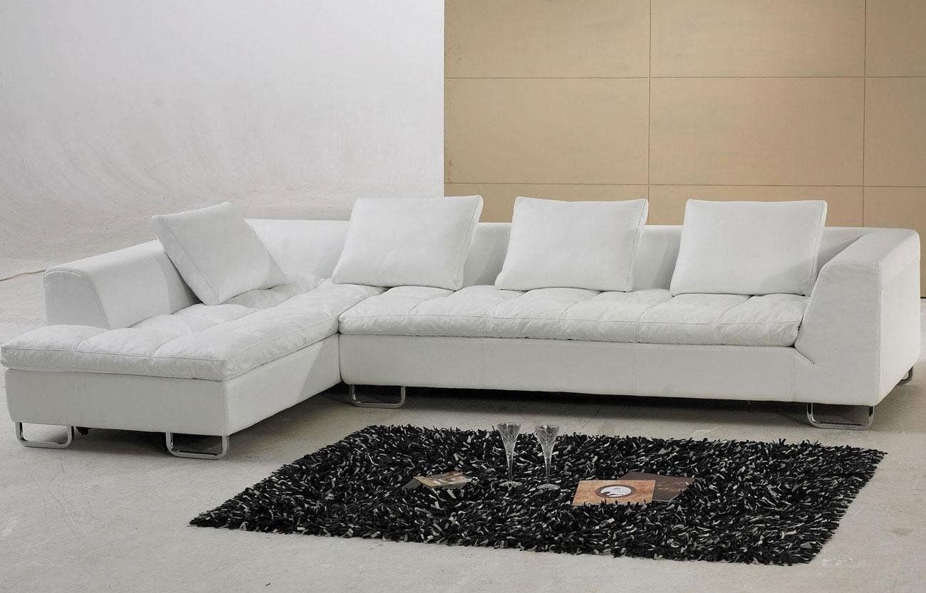Alluring White Leather Sectional Sofa Ideas For Living Room Pertaining To White Sectional Sofas (View 4 of 10)
