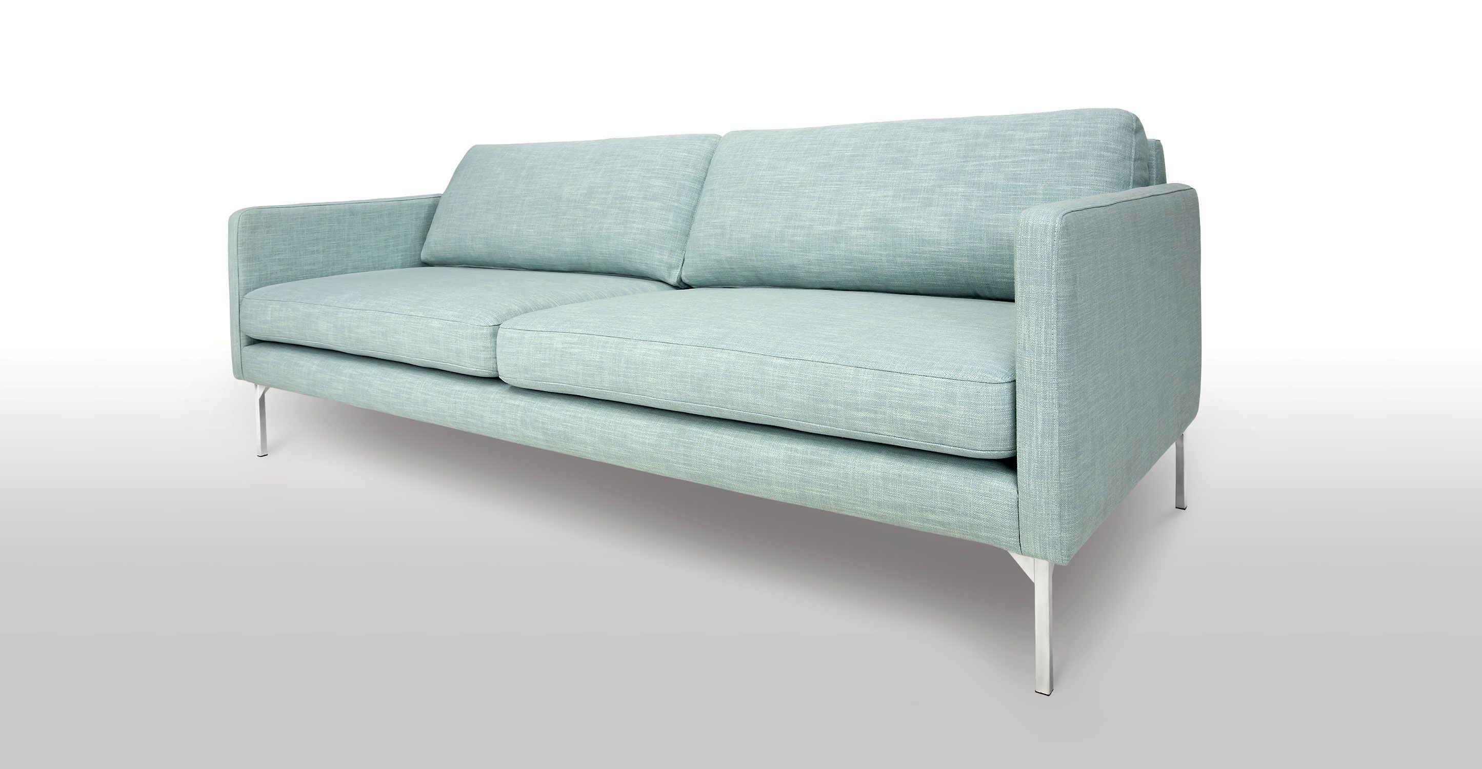 Aqua Blue Sofa, 3 Seater, Steel Legs | Article Echo Contemporary For Aqua Sofas (View 3 of 10)