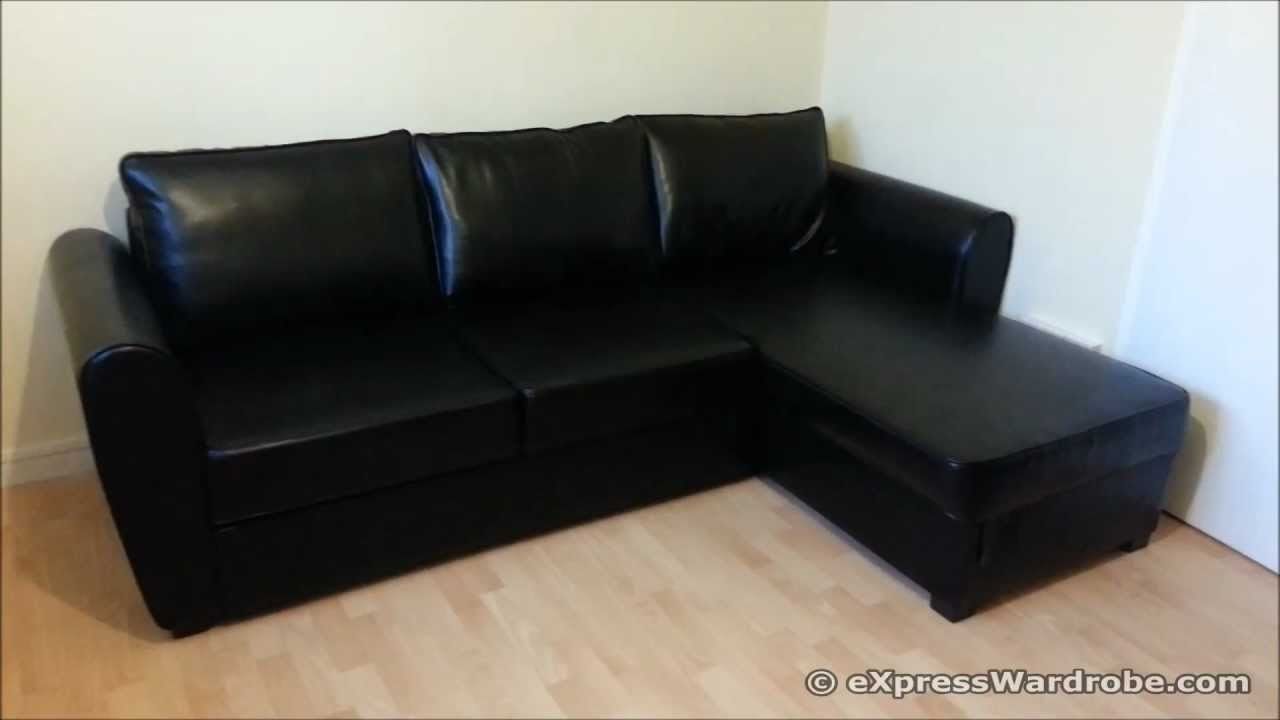 Argos Siena Corner Leather Effect Sofa Bed With Storage Design – Youtube Within Leather Sofas With Storage (View 9 of 10)