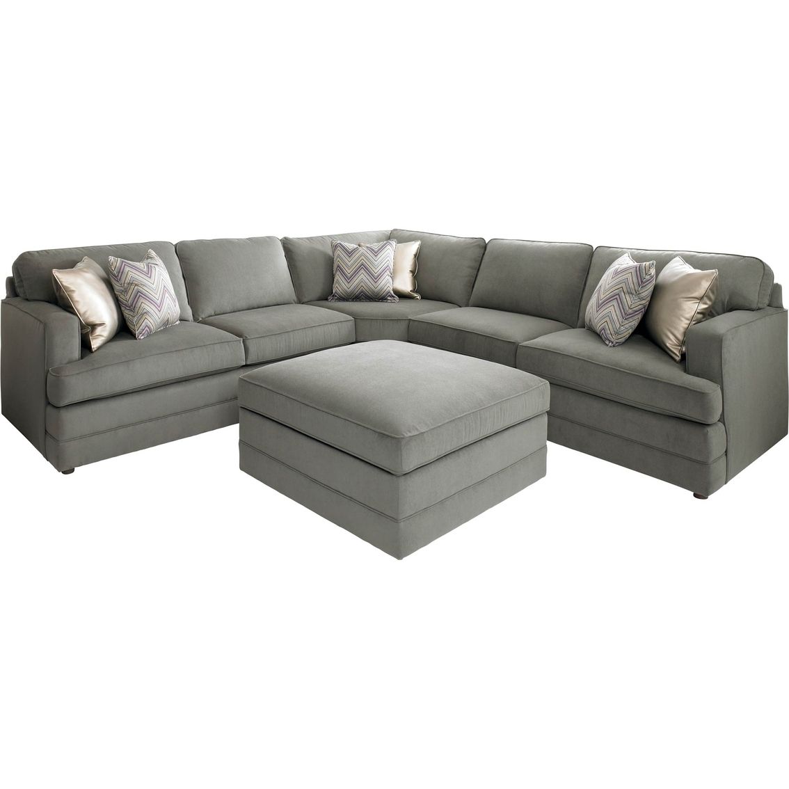 Bassett Dalton L Shaped Sectional Sofa With Ottoman | Making Our With Regard To Sectional Sofas At Bassett (View 7 of 15)