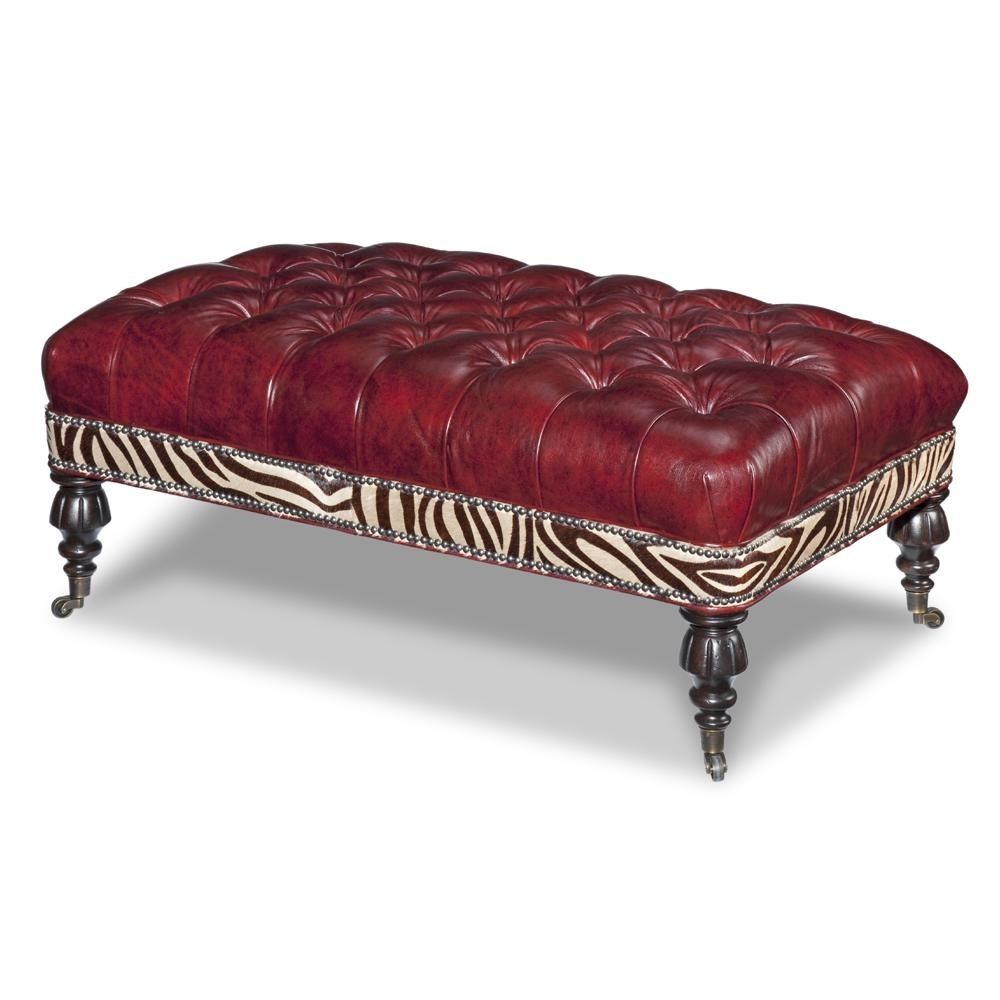 Bradington Young Decorative Ottomans Rourke Ottoman W/ Caster Wheels In Ottomans With Wheels (View 3 of 15)