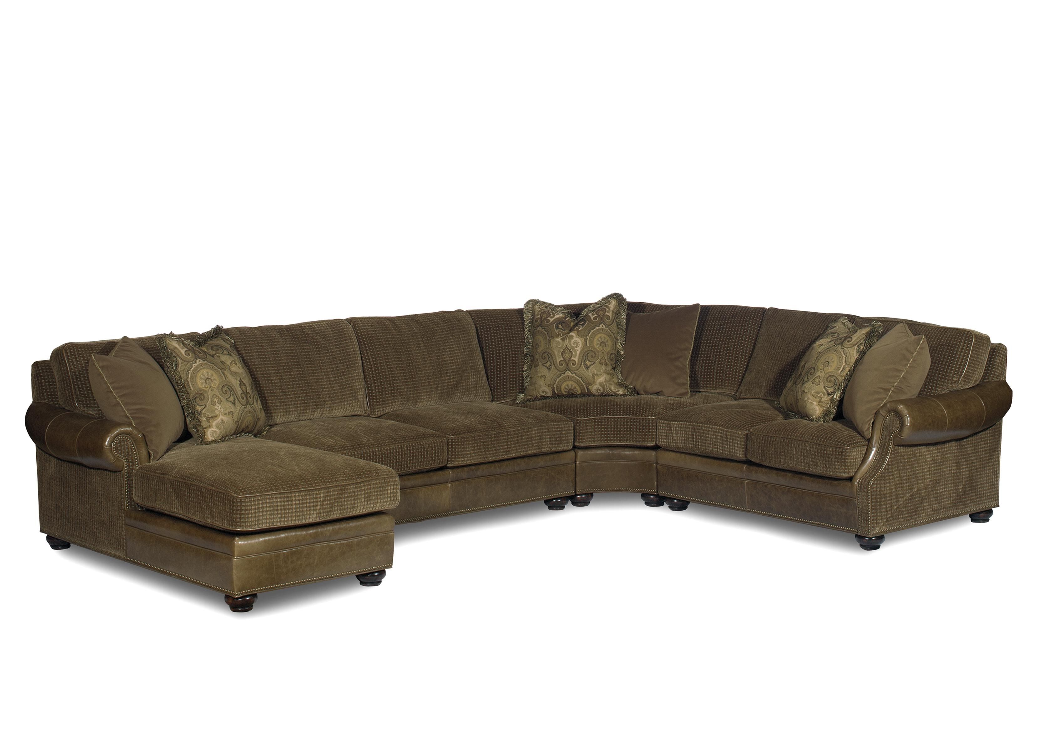 Bradington Young Warner Sectional Sofa With Chaise Lounger – Ahfa In Visalia Ca Sectional Sofas (View 6 of 10)