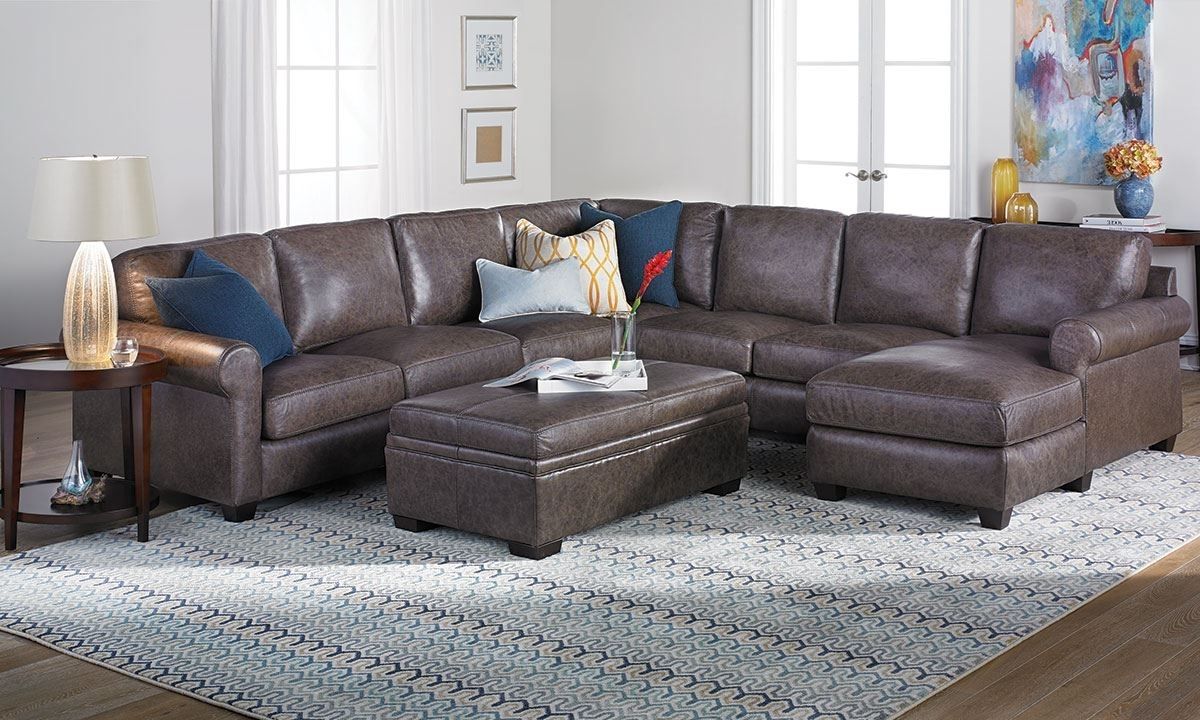 Bradley Top Grain Leather & Feather Sectional Sofa | The Dump With The Dump Sectional Sofas (Photo 6 of 10)