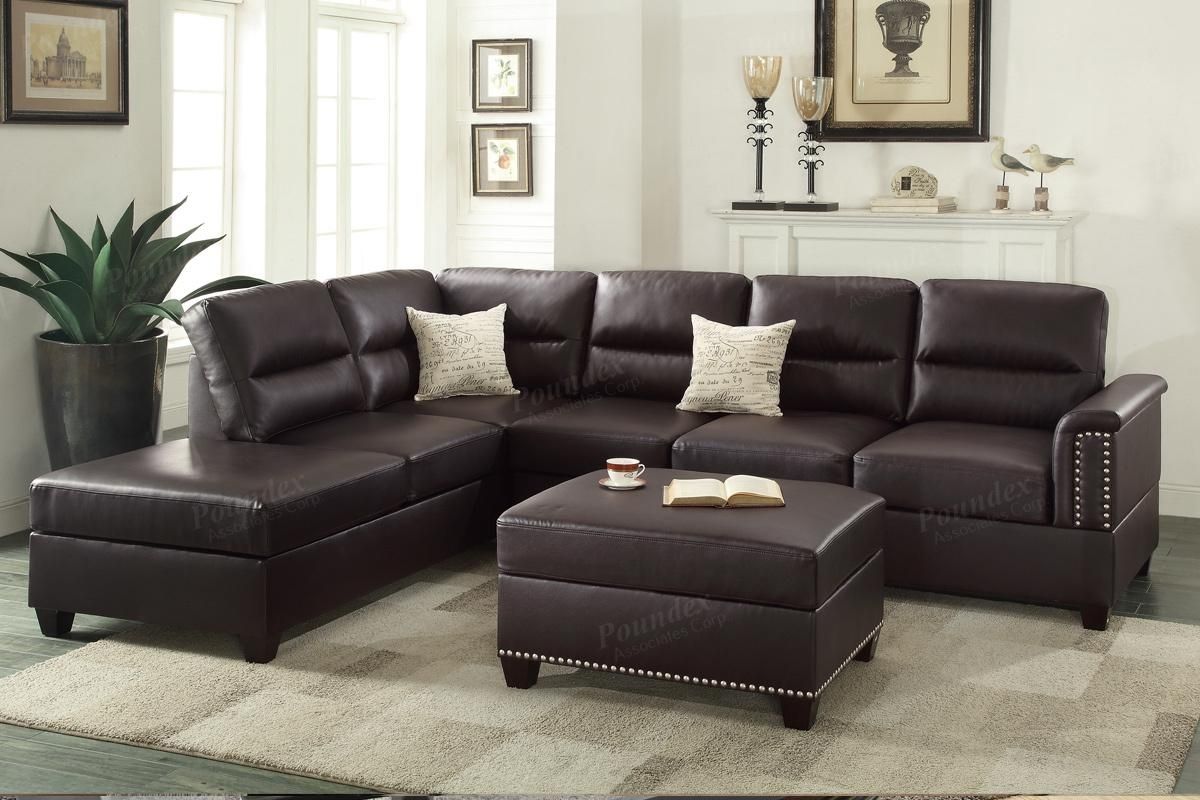 Brown Leather Sectional Sofa – Steal A Sofa Furniture Outlet Los With Leather Sectional Sofas (View 1 of 10)
