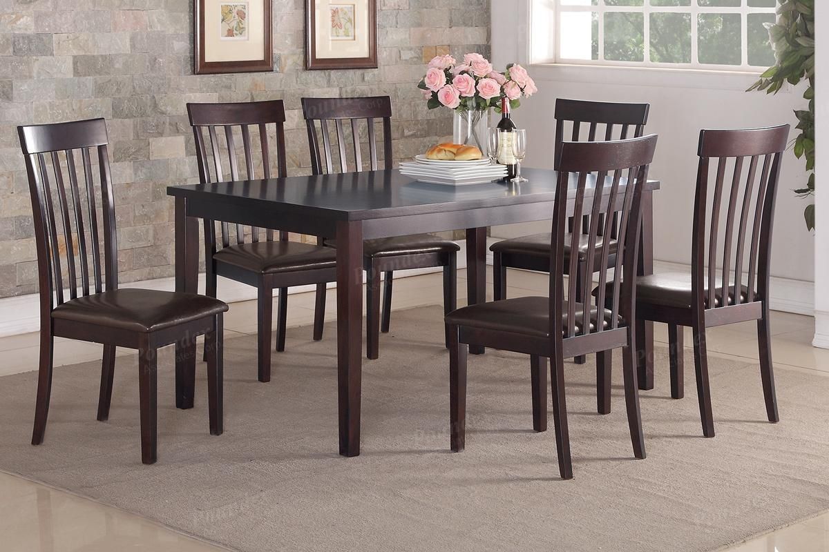 Brown Wood Dining Table And Chair Set – Steal A Sofa Furniture Intended For Sofa Chairs With Dining Table (View 5 of 10)