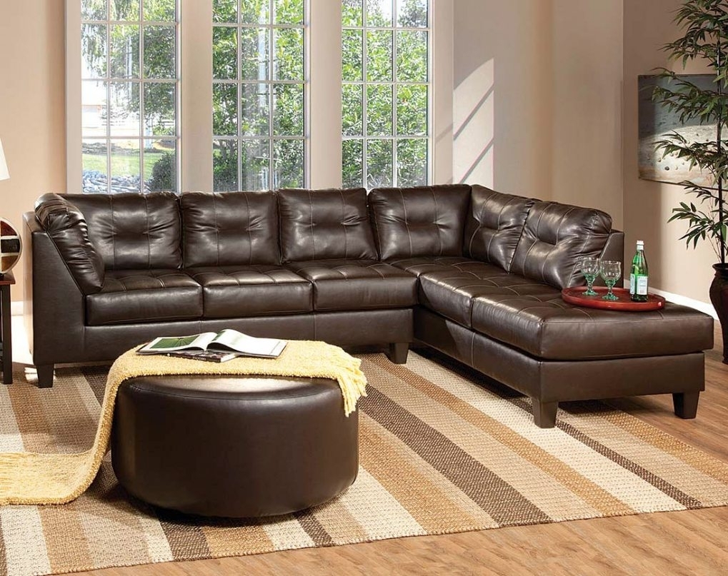 Chocolate Brown Leather Sectional #1 Enchanting Chocolate Brown In The Bay Sectional Sofas (View 7 of 10)