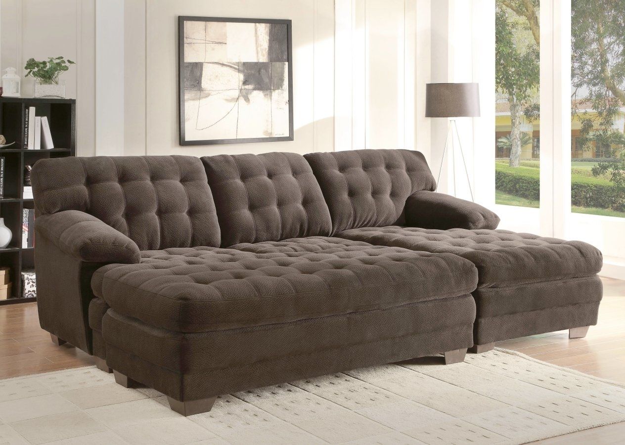 Cleaner : Oversized Microfiber Sofa Cute Velvet Sofa‚ Commendable With Couches With Large Ottoman (Photo 12 of 15)