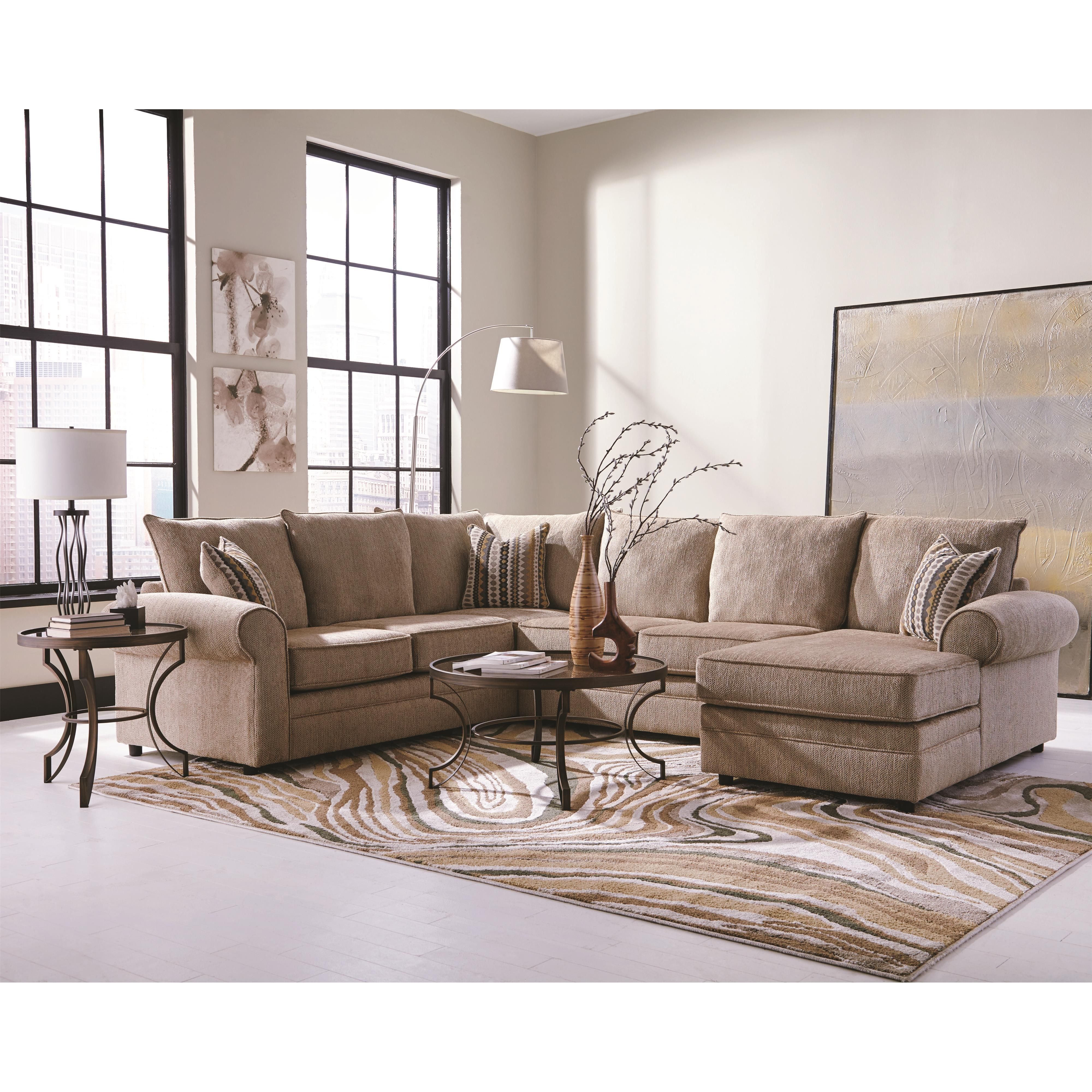 Coaster Fairhaven Cream Colored U Shaped Sectional With Chaise Regarding U Shaped Sectionals (View 12 of 15)