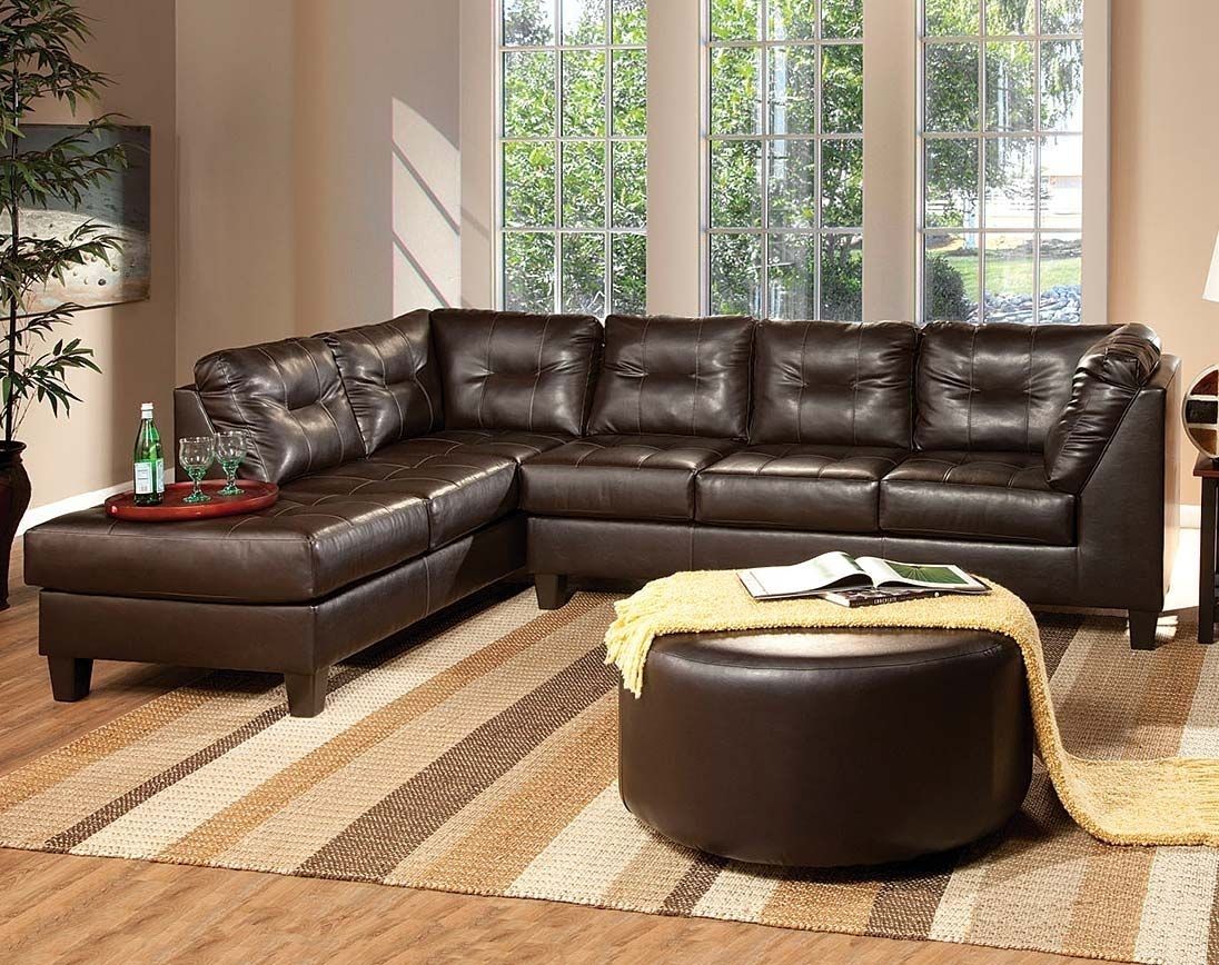 Dark Brown Leather Like Fabric | Venus Chocolate Sectional Sofa Throughout Chocolate Sectional Sofas (View 1 of 15)