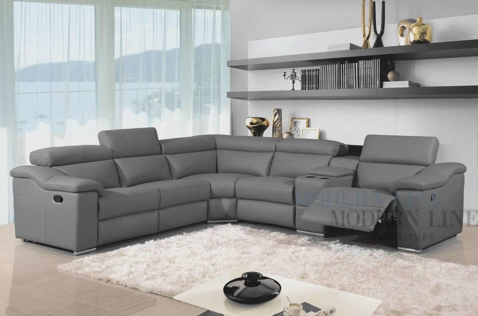 Delivered Sofa With Chaise And Recliner Buy Large Sectional Sofas With Leather Recliner Sectional Sofas (Photo 5 of 10)