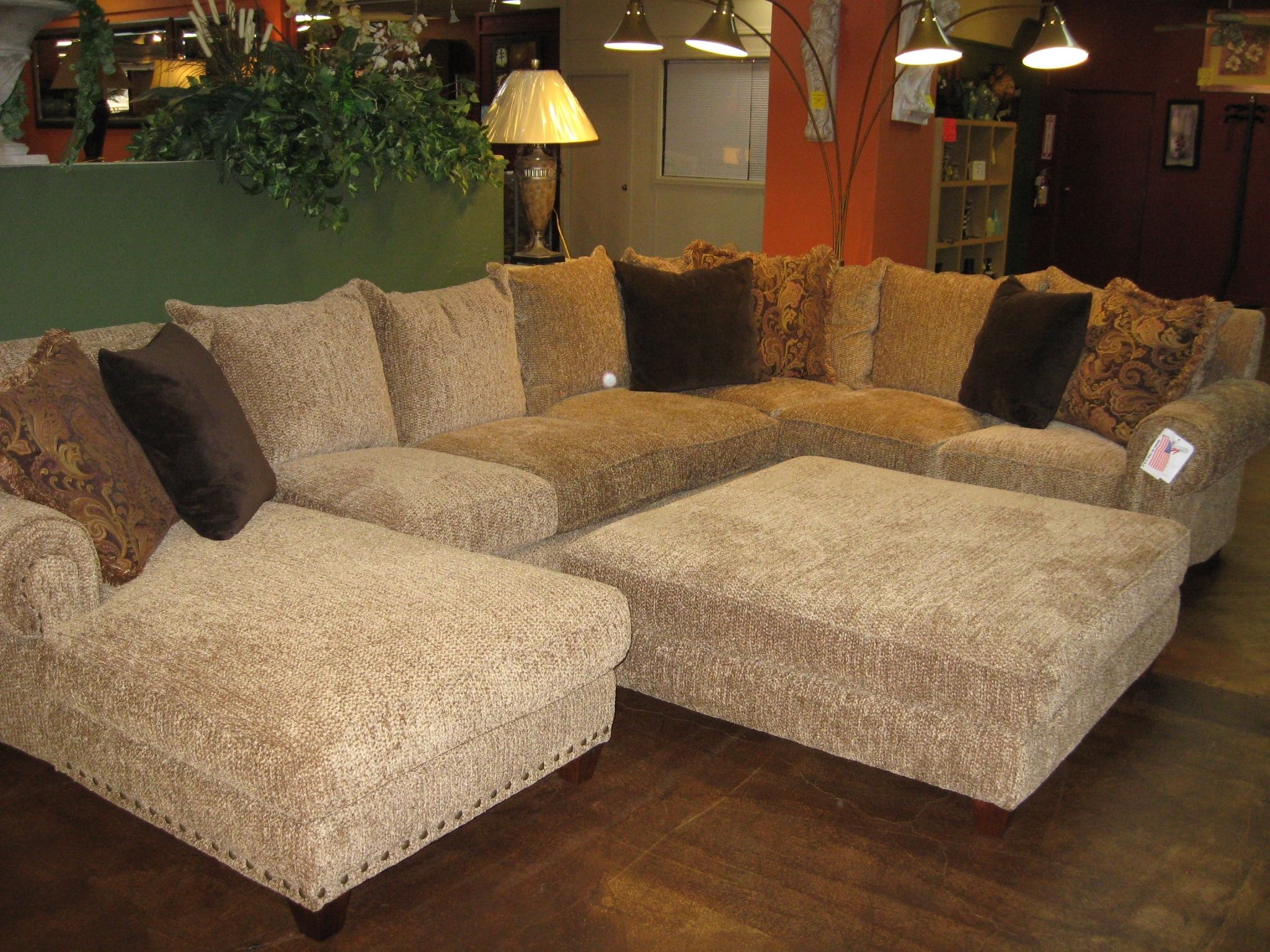 Elegant Large Sectional Sofa With Ottoman 52 With Additional Modern Pertaining To Couches With Large Ottoman (View 6 of 15)