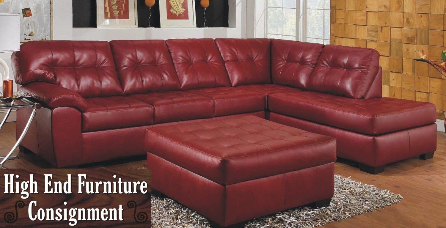 Featured Photo of 15 The Best Red Leather Sectional Couches