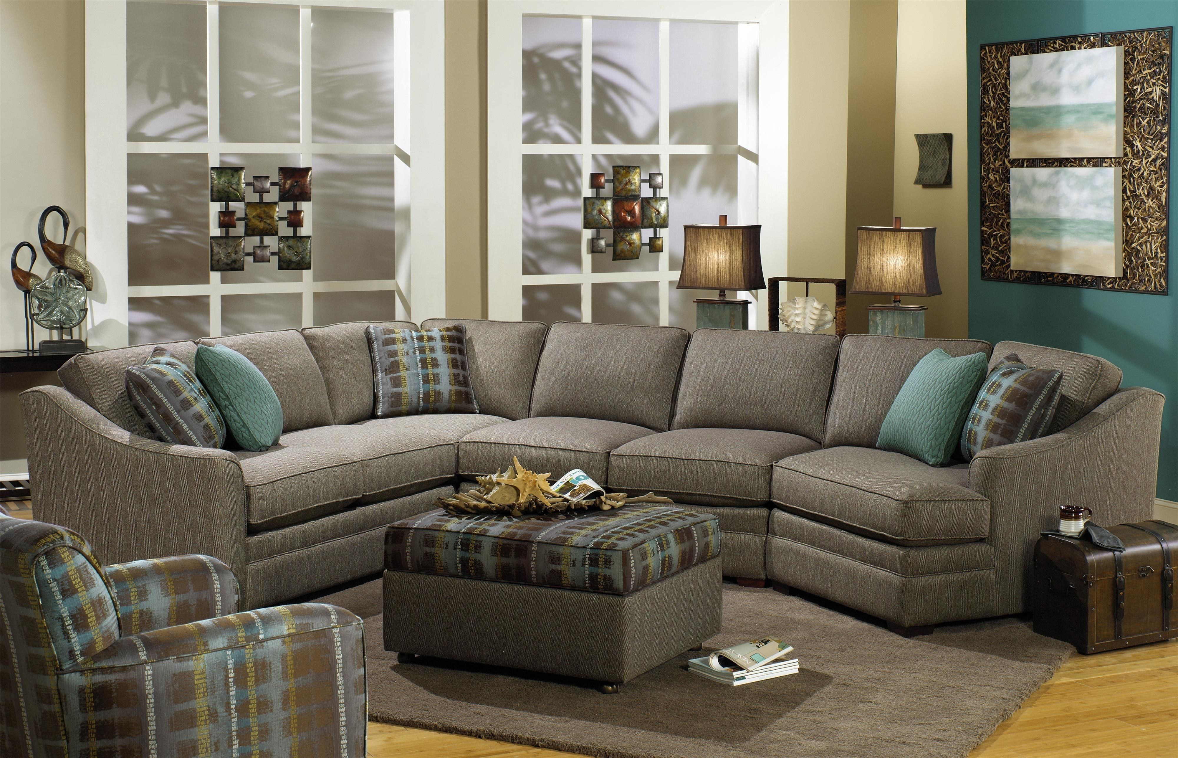 F9 Custom Collection Customizable 3 Piece Sectional With Laf Cuddler Inside Pensacola Fl Sectional Sofas (Photo 10 of 10)