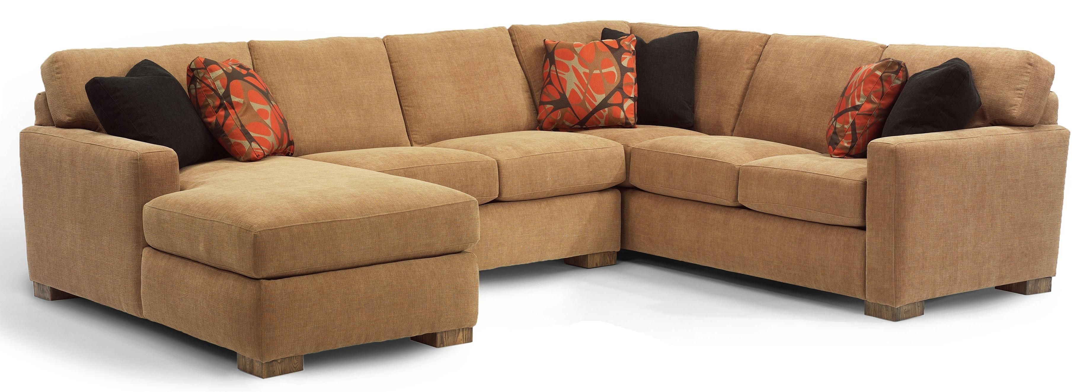 Flexsteel Bryant Contemporary 3 Pc. Sectional Sofa With Laf Chaise Regarding Hattiesburg Ms Sectional Sofas (Photo 4 of 10)
