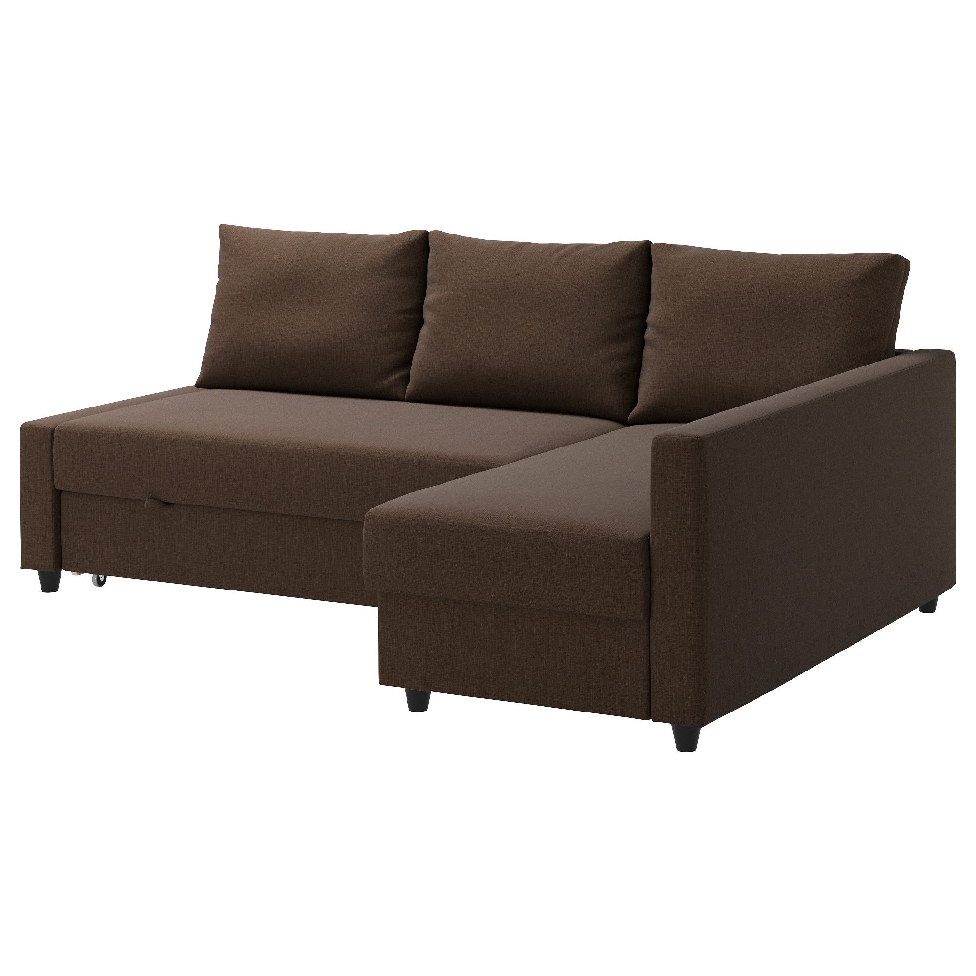 Friheten Corner Sofa Bed With Storage Skiftebo Brown – Ikea Intended For Storage Sofas (Photo 1 of 10)