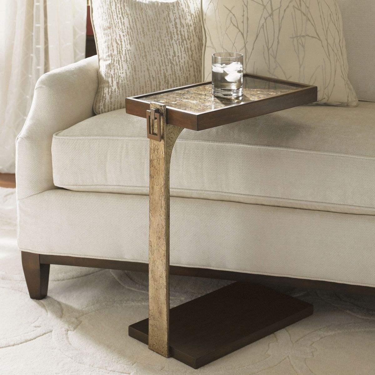 Furniture : Tall Slim End Table Super Small With Drink Holder Drawer With Sofas With Drink Tables (View 3 of 10)