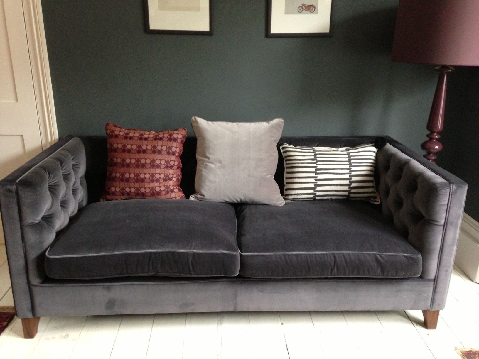 Grey Velvet Sofa | Sofa Sofa, Sofa Reupholstery And Room Ideas Throughout Scarborough Sectional Sofas (Photo 10 of 10)