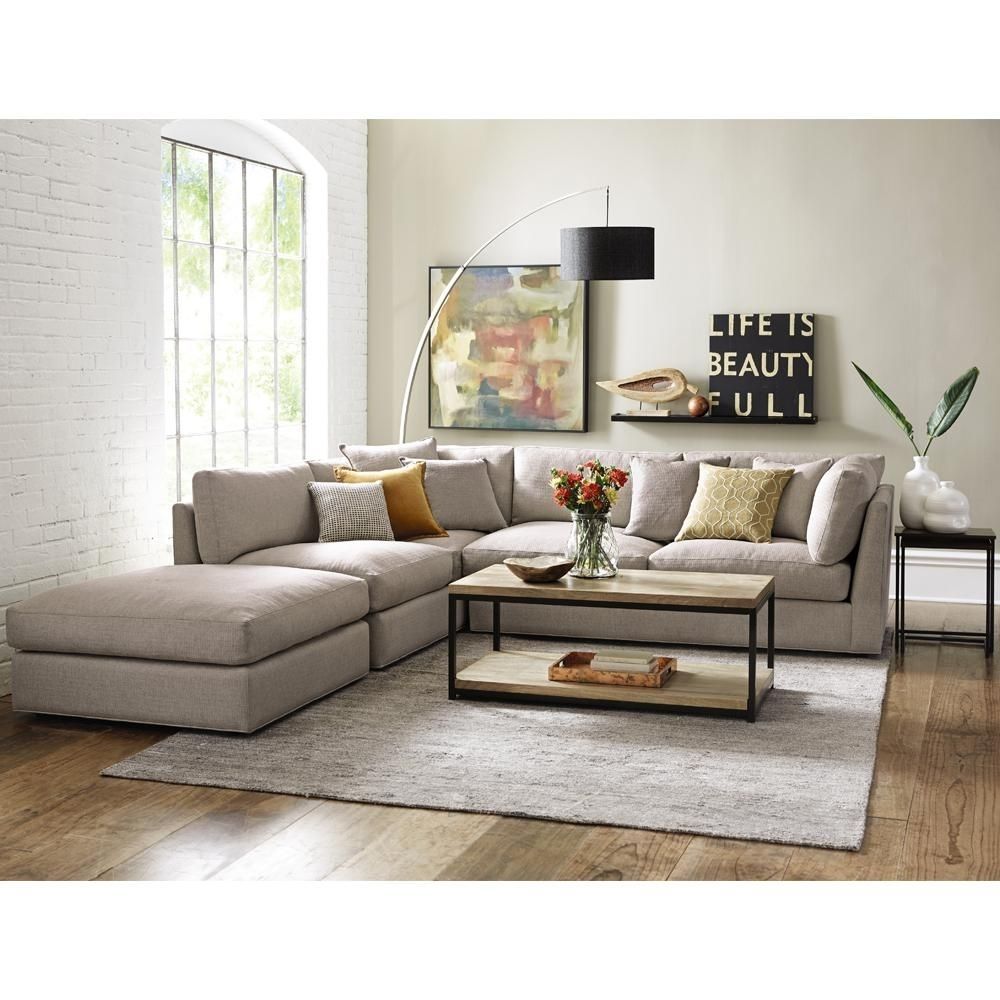 Griffith Sugar Shack Putty Sectional | Ottomans, Living Rooms And With Home Depot Sectional Sofas (Photo 1 of 10)