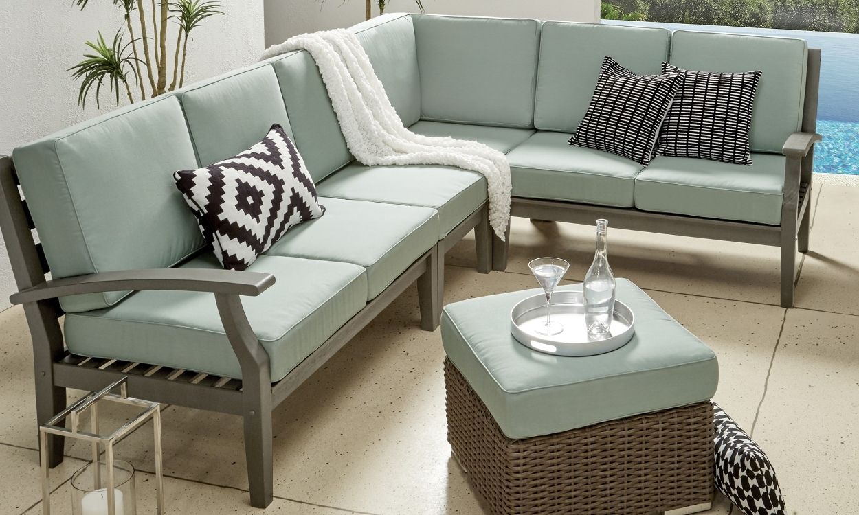 How To Choose Patio Furniture For Small Spaces – Overstock In Patio Sofas (View 7 of 10)