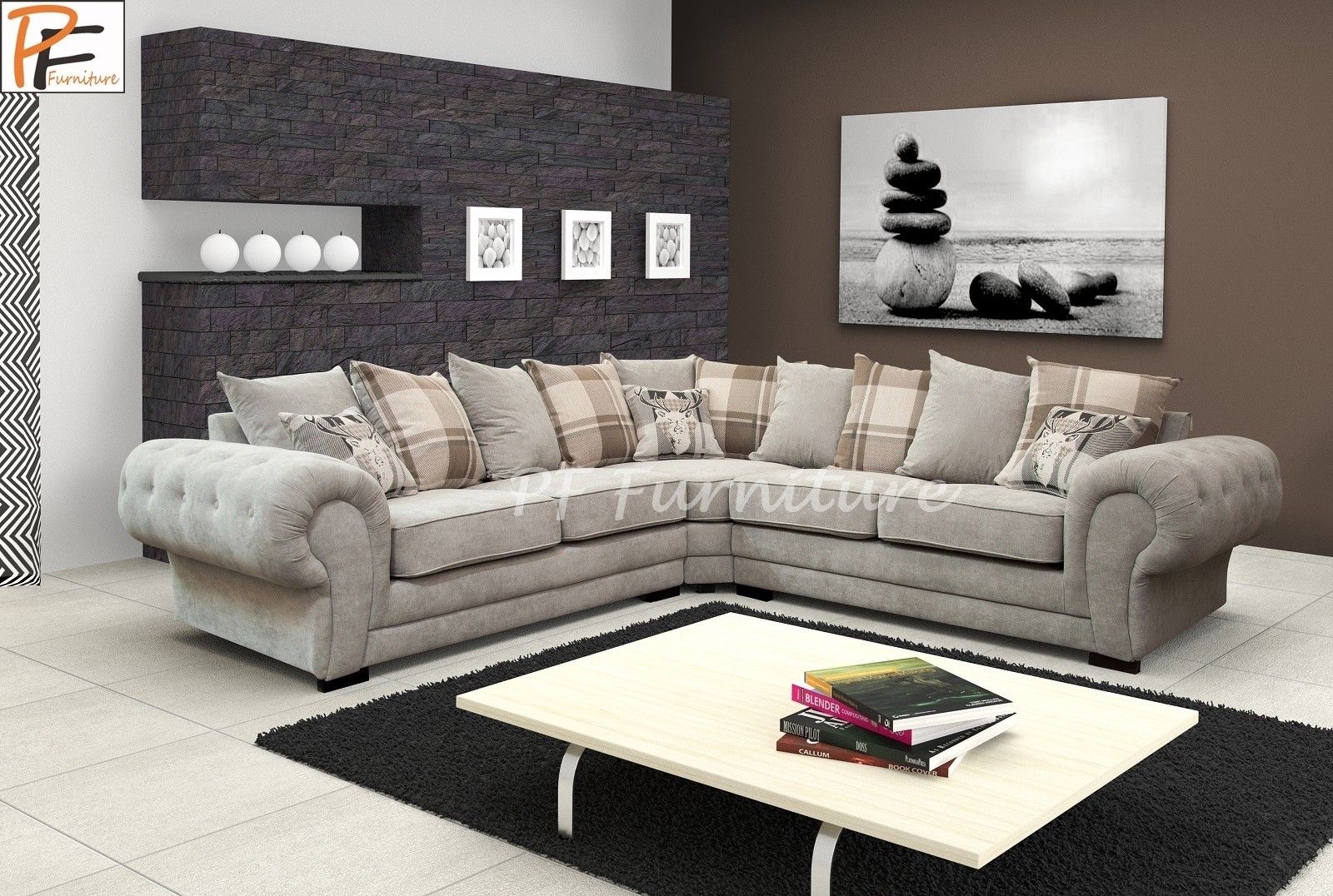 How To Decorate Your Living Room With Fabric Corner Sofa Within Fabric Corner Sofas (View 1 of 10)