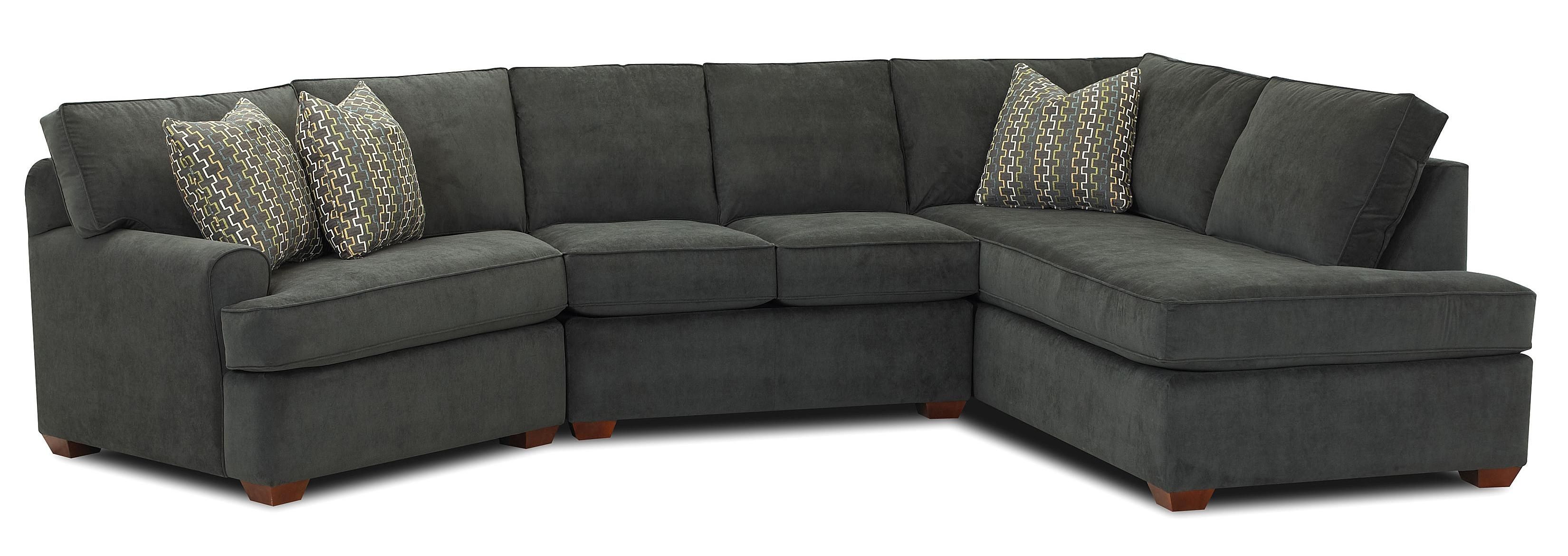 Klaussner Hybrid Sectional Sofa With Right Facing Sofa Chaise | Fmg With Regard To Sectional Sofas With Chaise (Photo 7 of 15)