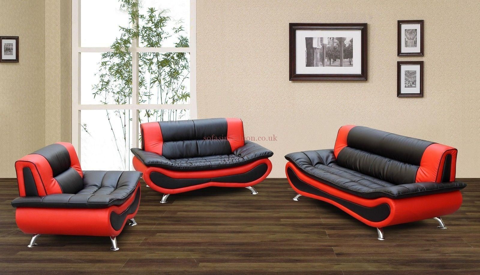 Leather Sofa Sale Black Red Napoli Faux Sofas – Dma Homes | #7369 With Red And Black Sofas (View 3 of 10)