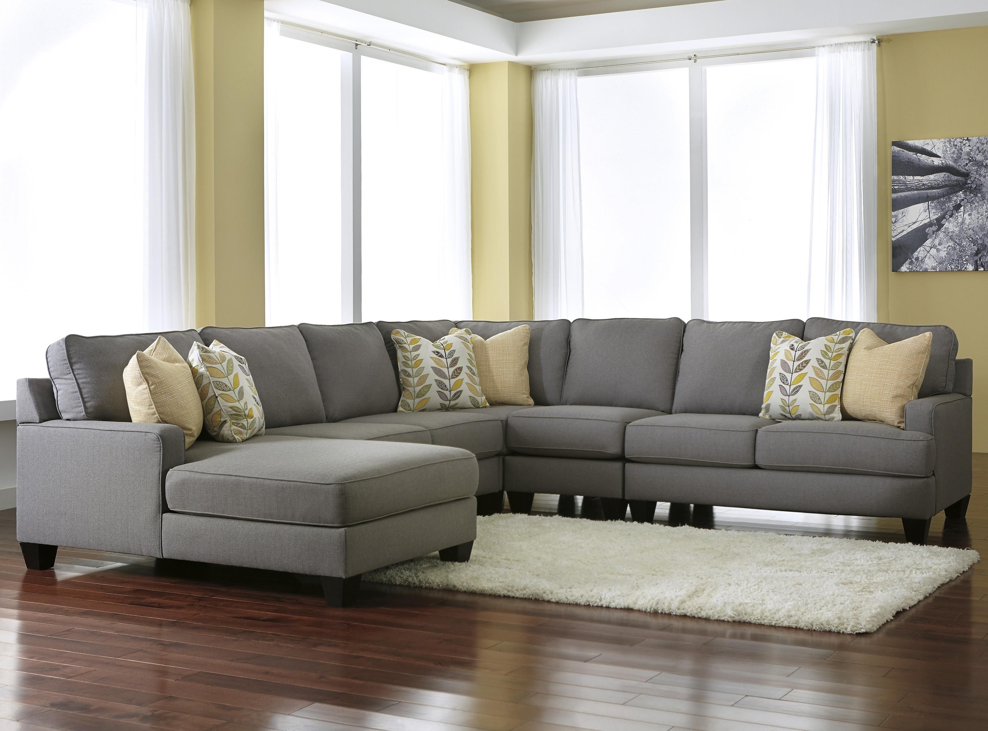 Modern 5 Piece Sectional Sofa With Left Chaise & Reversible Seat Regarding Lancaster Pa Sectional Sofas (View 6 of 10)