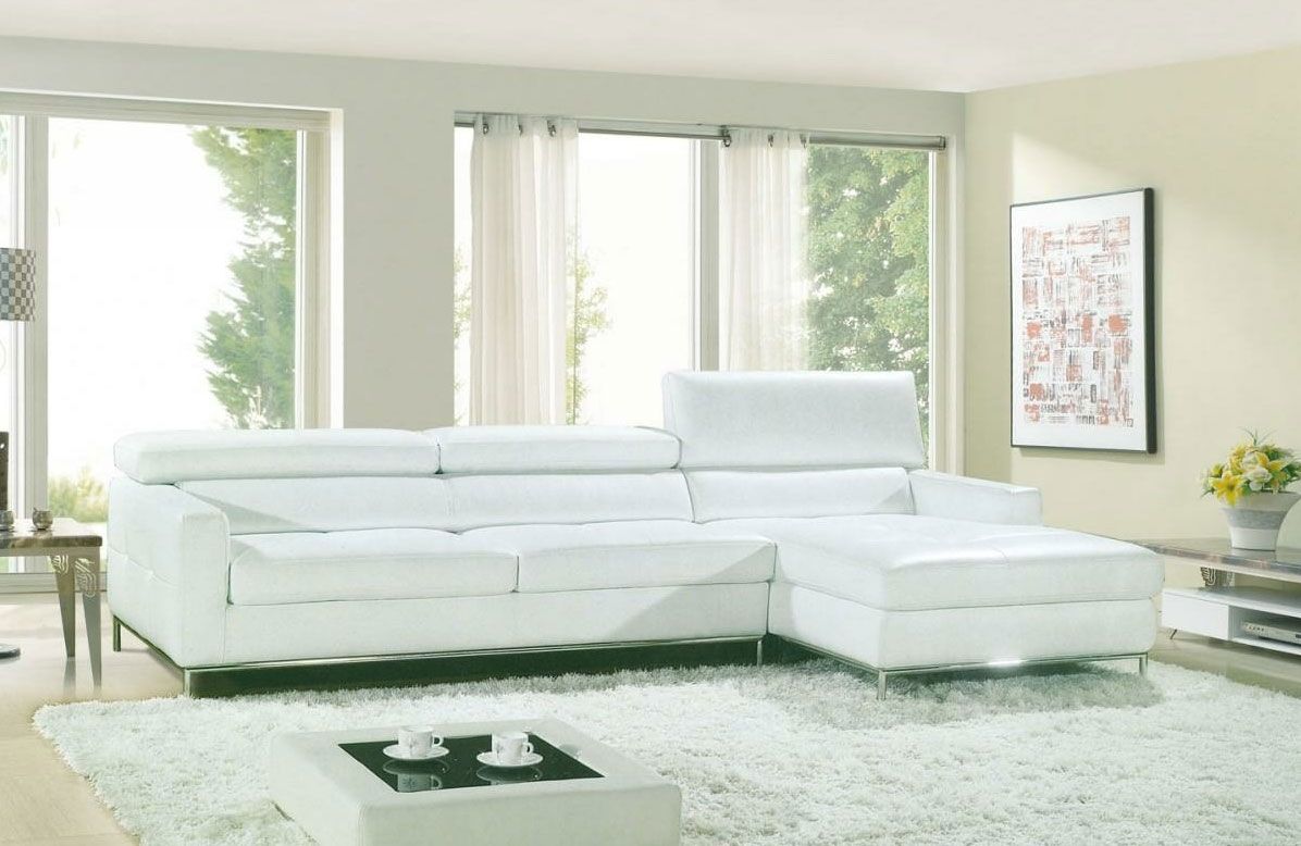 Modern White Sectional Sofa Vg800 | Leather Sectionals With White Sectional Sofas (View 9 of 10)
