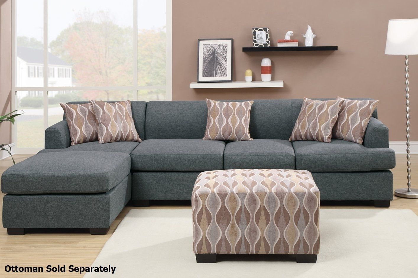 Montreal Iii Grey Fabric Sectional Sofa – Steal A Sofa Furniture Throughout Montreal Sectional Sofas (View 7 of 10)
