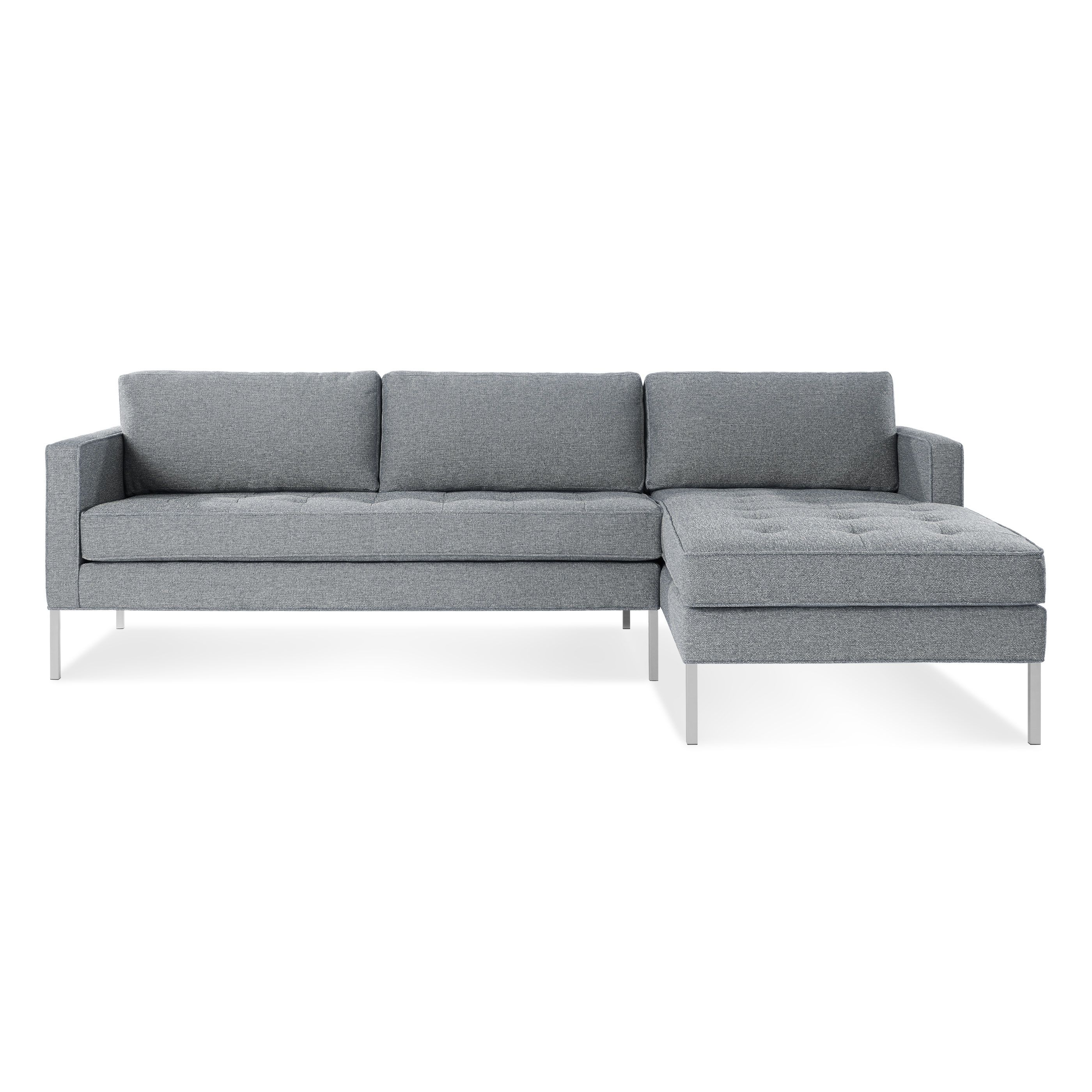 Paramount Tufted Sectional Sofa W/ Right Chaise | Blu Dot Within Tufted Sectional Sofas With Chaise (View 10 of 10)