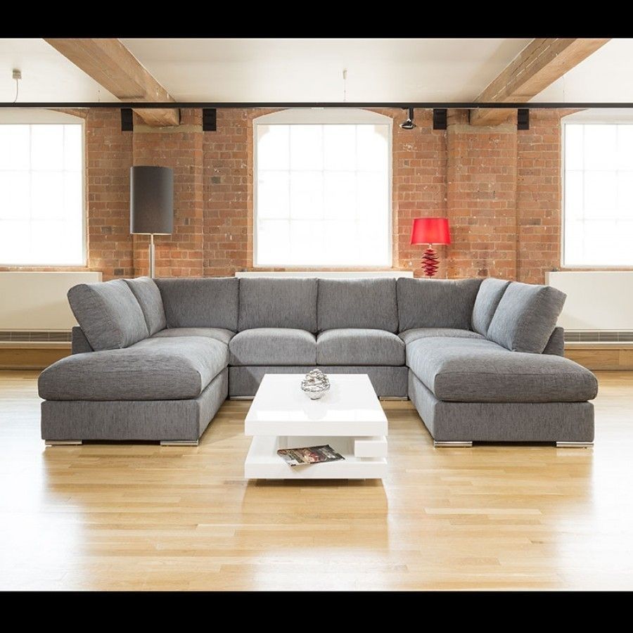 Quatropi Large Sofa Set Settee Corner Group U Shape Grey 3.3 X  (View 6 of 15)