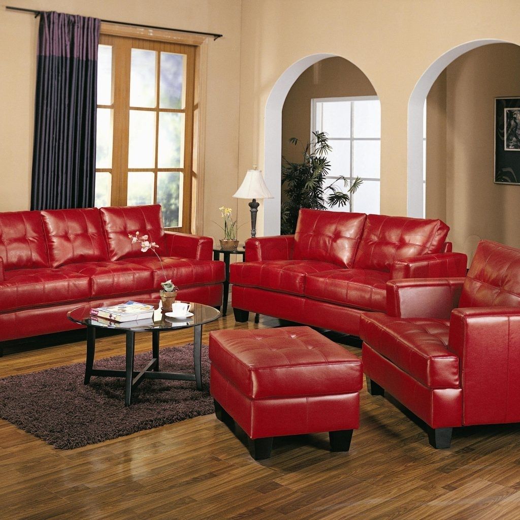 Featured Photo of 15 Best Collection of Red Leather Couches for Living Room