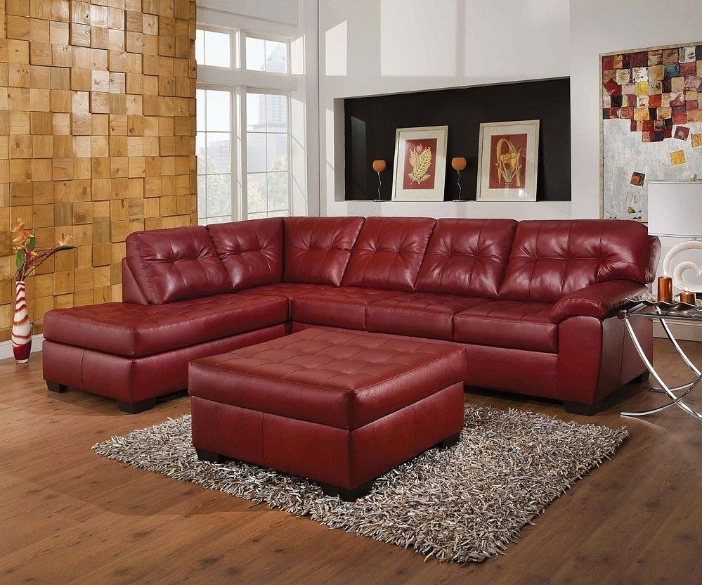 Red Leather Sectional Sofa | Red Leather Sectional Sofa With Chaise In Red Leather Sectionals With Chaise (Photo 11 of 15)