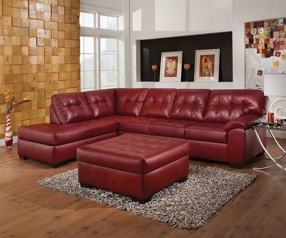 15 Best Collection of Red Leather Sectionals with Chaise