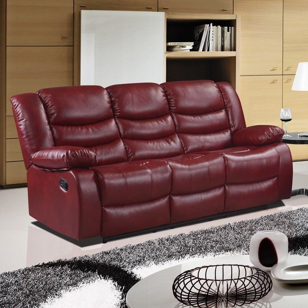 Red Leather Sofa Decor Ideas — The Kienandsweet Furnitures Throughout Red Leather Reclining Sofas And Loveseats (Photo 15 of 15)