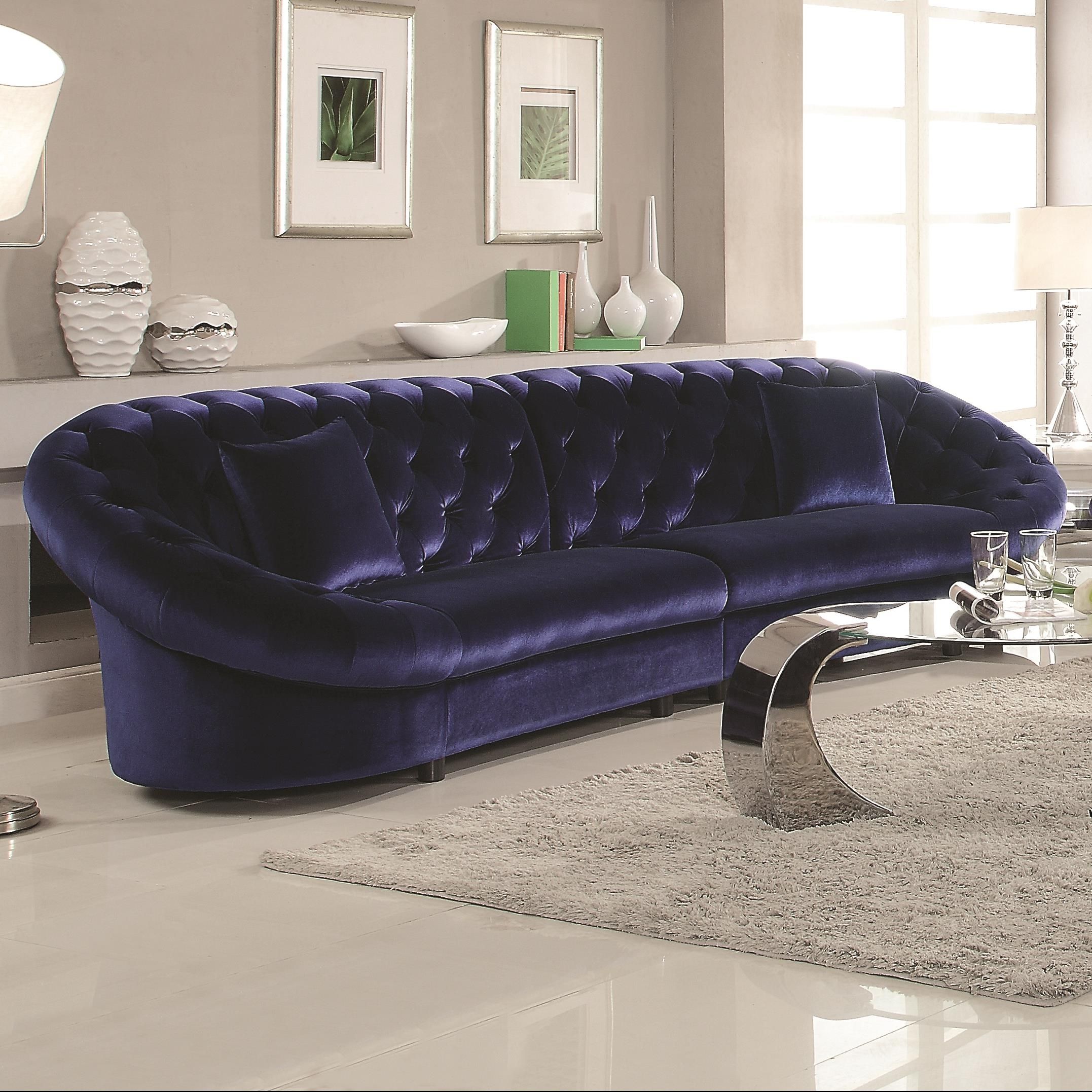 Romanus Mid Century Modern Blue Velvet Sectional Sofa | Quality Intended For Velvet Sectional Sofas (View 10 of 10)