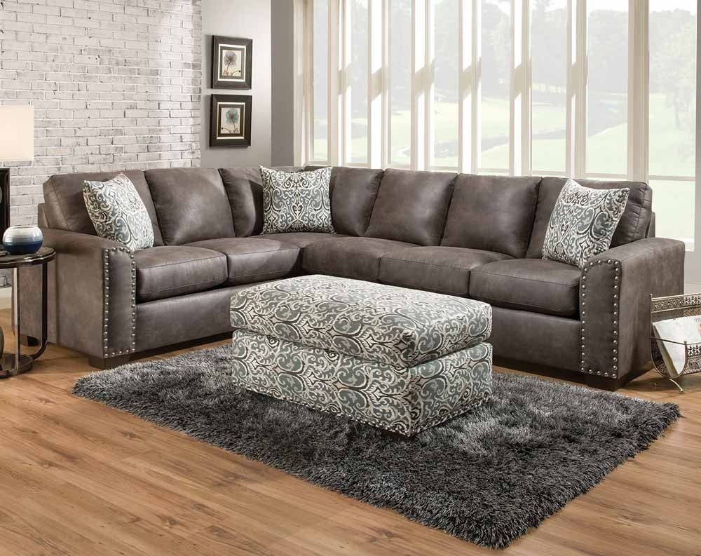 Santa Fe Gray 2 Pc. Sectional Sofa | American Freight With Little Rock Ar Sectional Sofas (Photo 7 of 10)