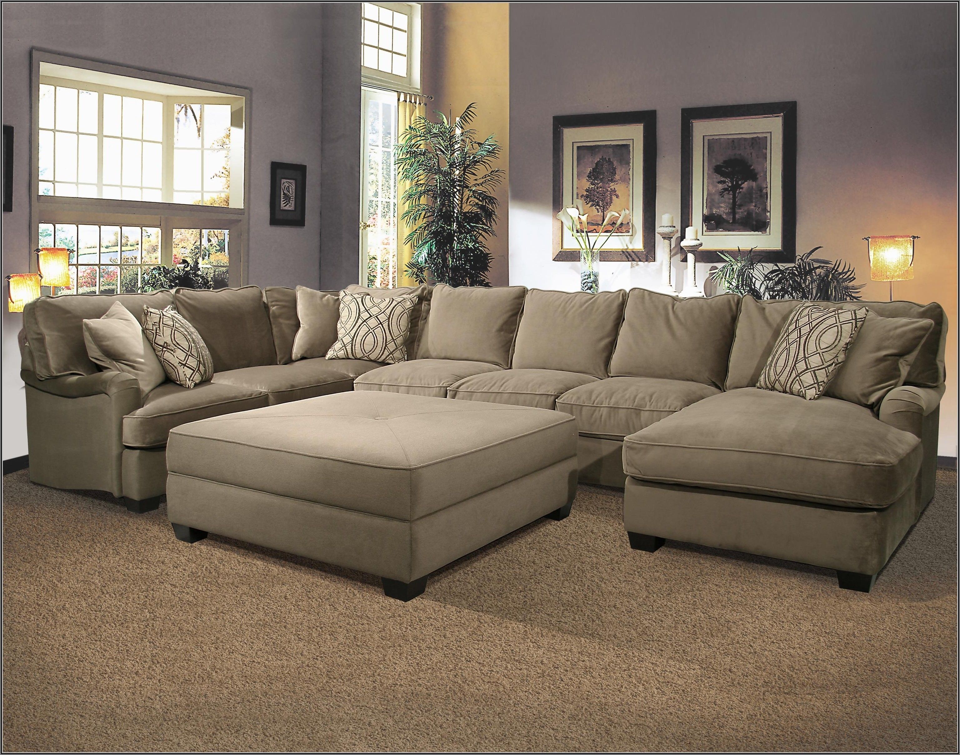 Sectional Sofa With Large Ottoman Hotelsbacau Com Intended For With Sofas With Ottoman (Photo 9 of 10)