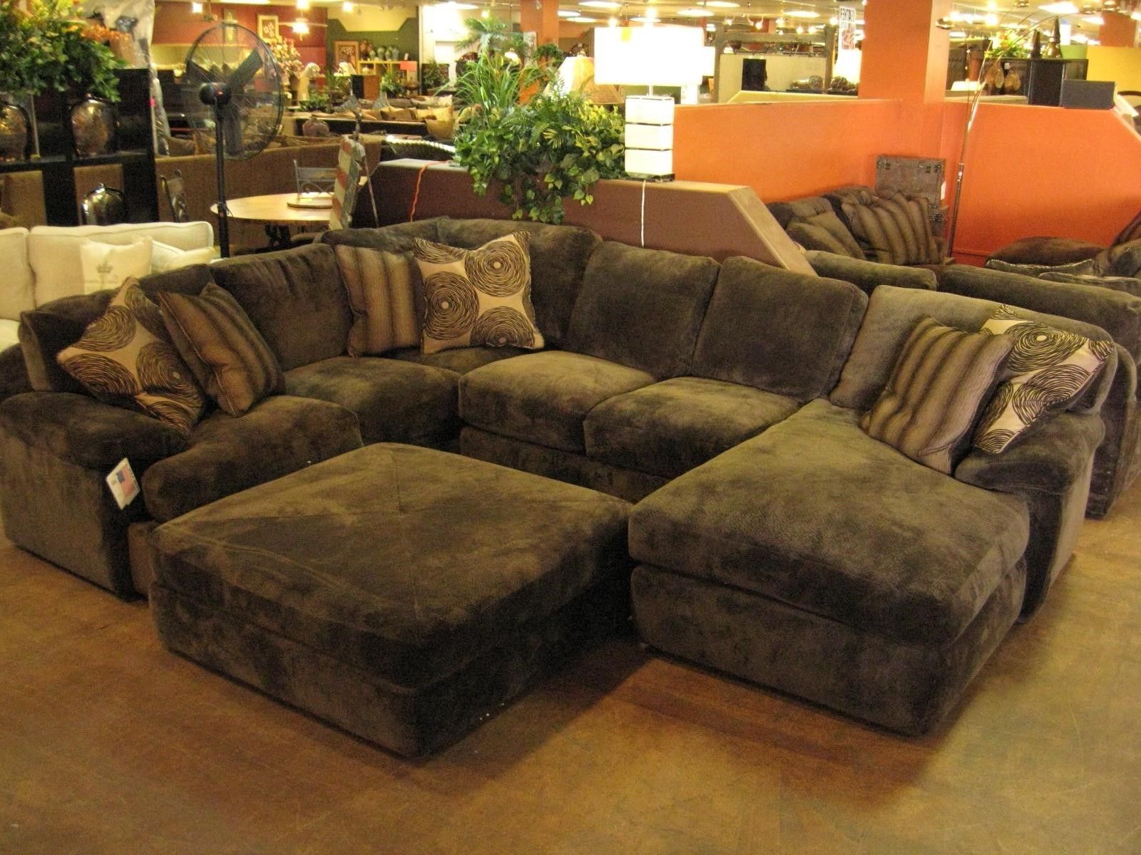 Sectional Sofas Large Sofa With Ottoman Regard To Idea 11 In Sectionals With Chaise And Ottoman (Photo 9 of 15)