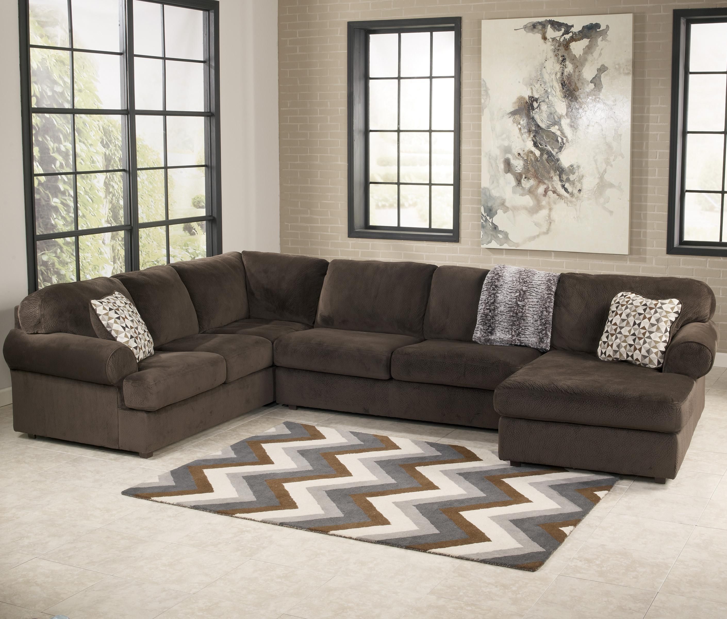 Signature Designashley Jessa Place – Chocolate Casual Sectional For Peterborough Ontario Sectional Sofas (View 2 of 10)