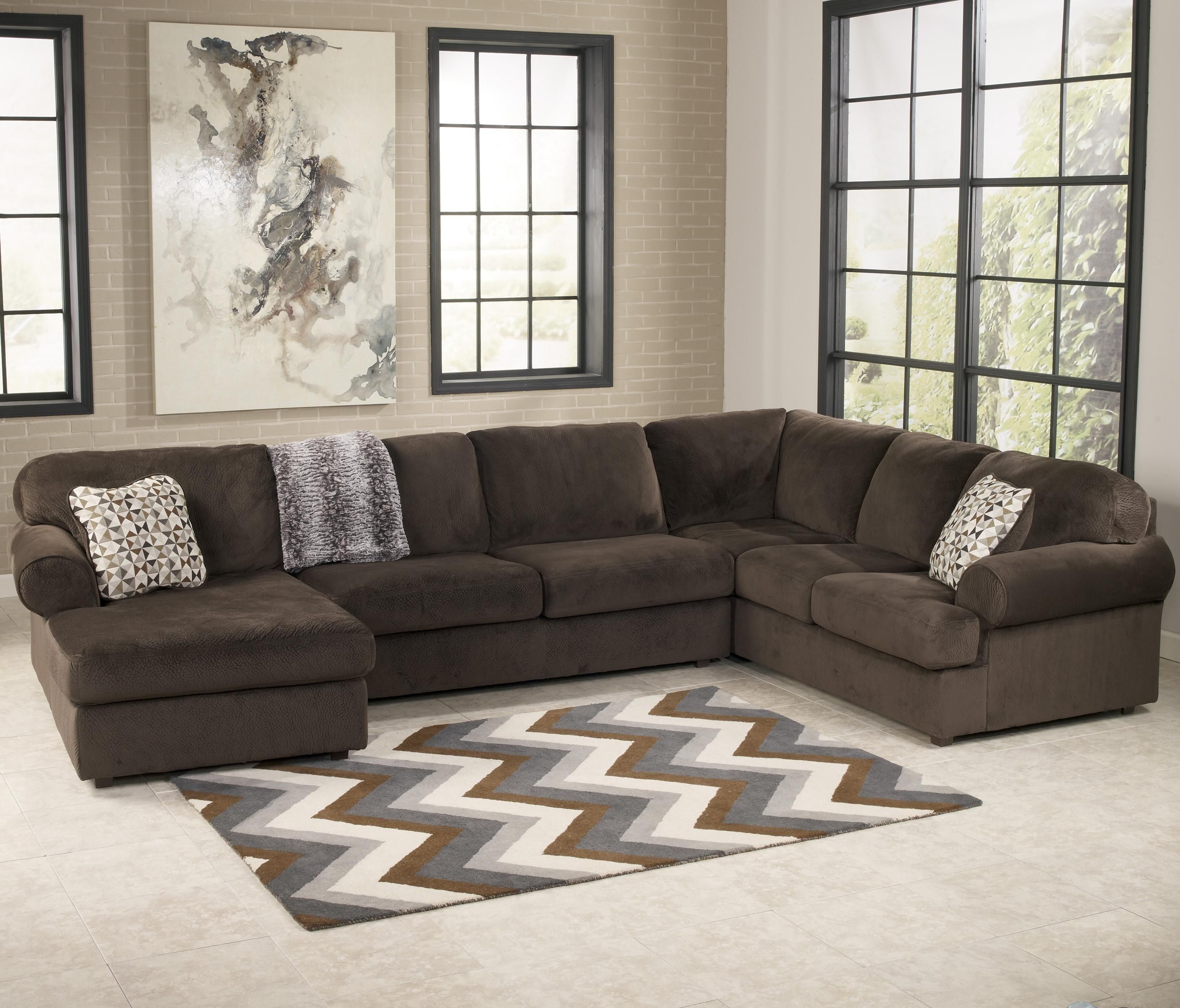 Signature Designashley Jessa Place – Chocolate Casual Sectional Throughout Green Bay Wi Sectional Sofas (Photo 1 of 10)