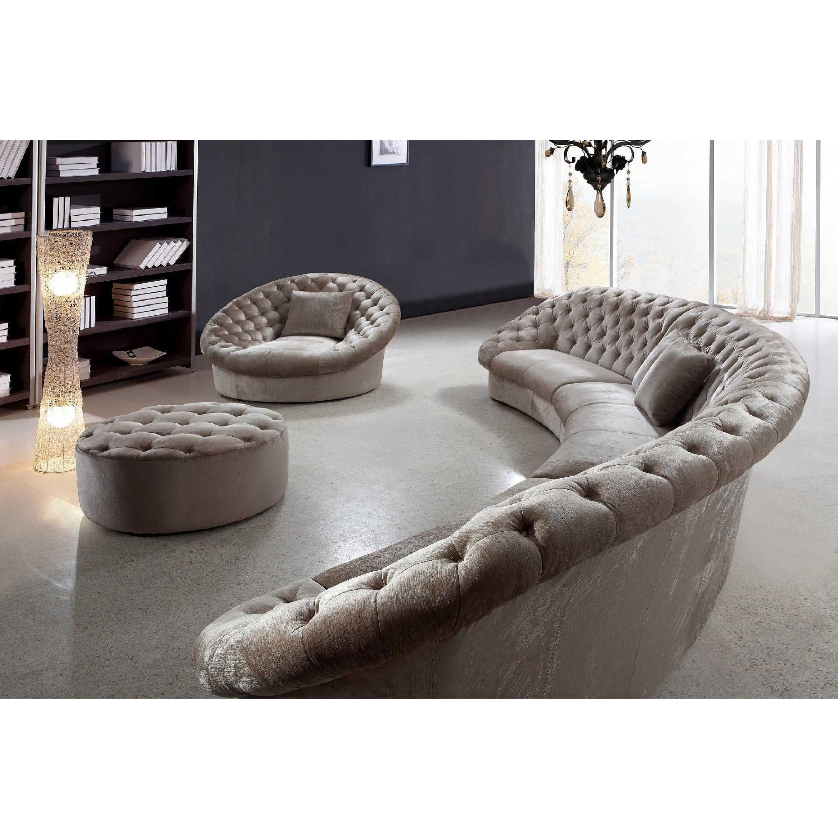 Sofa : Luxury Round Sectional Sofa Bed Curved Semi Circular Sofas Pertaining To Semicircular Sofas (View 6 of 10)